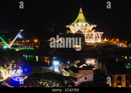 Dewan Undangan Negeri Sarawak o Sarawak edifici legislativi Foto Stock