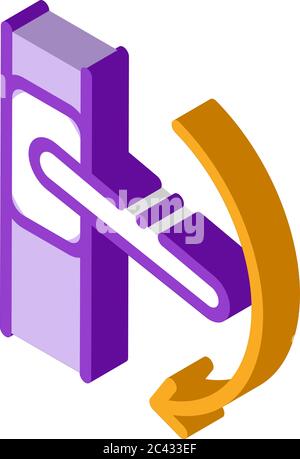 premere la maniglia per aprire la finestra chiusura icona isometrica illustrazione vettoriale Illustrazione Vettoriale