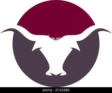 Il logo di Bull Modello icona vettore illustrazione Illustrazione Vettoriale