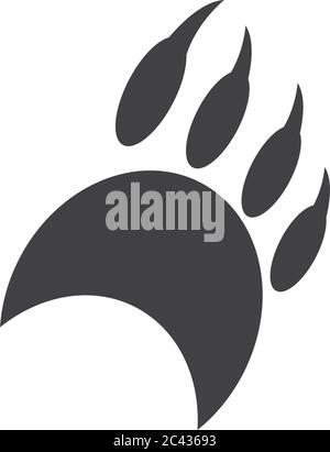 Modello di logo Bear disegno di illustrazione di icone vettoriali Illustrazione Vettoriale
