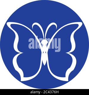 Modello di logo Butterfly bellezza modello di logo vettoriale icona design Illustrazione Vettoriale