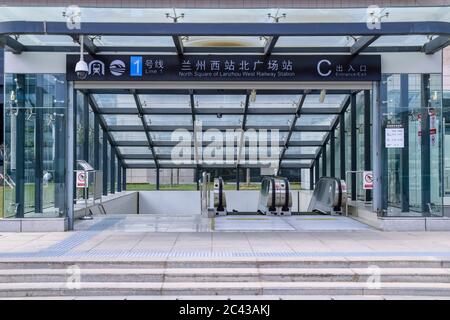 Lanzhou, Cina 6/11/2020 Lanzhou Rail Transit Foto Stock