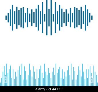 Sound logo a forma di onda modello icona vettore illustrazione Illustrazione Vettoriale