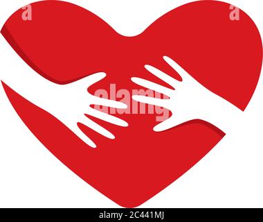 Disegno dell'illustrazione dell'icona del modello del logo dell'amore Illustrazione Vettoriale