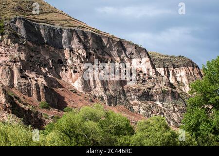 Georgia, Saltskhe-Javakheti, monastero di Vardzia Foto Stock