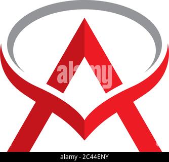 Una lettera del logo icona vettore illustration design Illustrazione Vettoriale