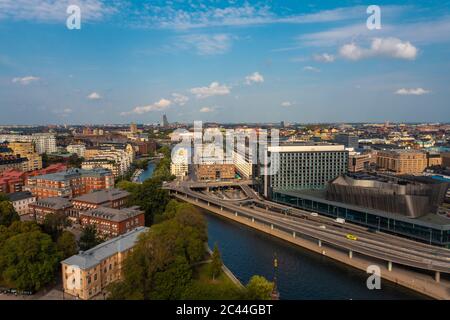 Svezia, Sodermanland, Stoccolma, vista aerea della stazione centrale di Stoccolma Foto Stock