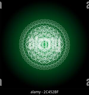 Elementi guilloche per il certificato o il diploma, la moneta e il disegno monetario. Motivo Rosetta e bordo, filigrana per nota di sfondo, voucher. Colourfu Foto Stock