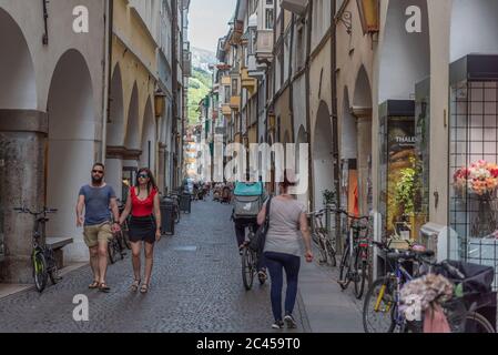 Bolzano, centro città, Alto Adige, Italia Foto Stock