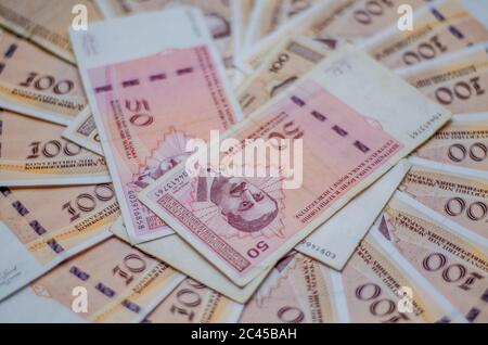 Colpo di primo piano di Bosnia e Herzegovinian denaro Foto Stock