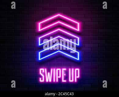 Futuristico Sci Fi Modern Neon Pink e Blue Gradient frecce incandescenti su Illustrazione Vettoriale