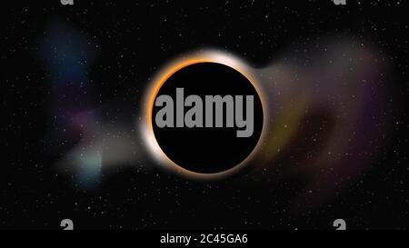 buco nero in spazio scuro Illustrazione Vettoriale
