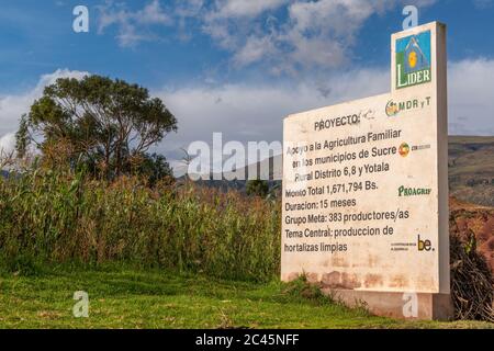 Villaggio di Potolo, Departamento Chuquisaca, Municipio Sucre, Bolivia, America Latina Foto Stock