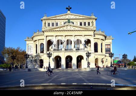 Alte Oper, Francoforte sul meno, Germania Foto Stock