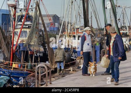 Barche di gamberetti. King's Lynn. Norfolk. Inghilterra. REGNO UNITO. Europa Foto Stock