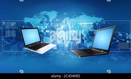 Concetto di tecnologia informatica Internet Foto Stock