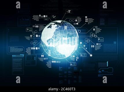 Tecnologia Internet per i big data Foto Stock