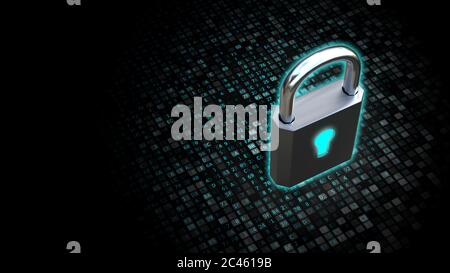 Protezione dei dati Internet protetta Foto Stock