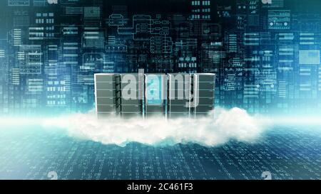 Internet Cloud serve Foto Stock
