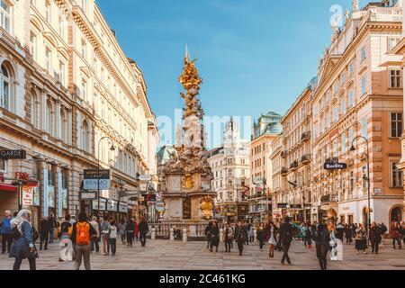 Paesaggio urbano di Vienna - Am Graben Foto Stock