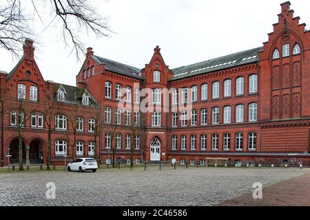 FLENSBURG, GERMANIA - GENNAIO 28 2020 edificio della scuola Maria Foto Stock