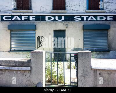 Café du stade - caffetteria dello stadio, Bron, Francia Foto Stock