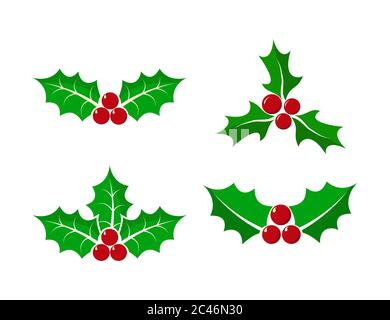 Insieme vettoriale di ornamenti colorati di Natale e Capodanno. Collezione per il design a tema e la decorazione, design piatto Illustrazione Vettoriale