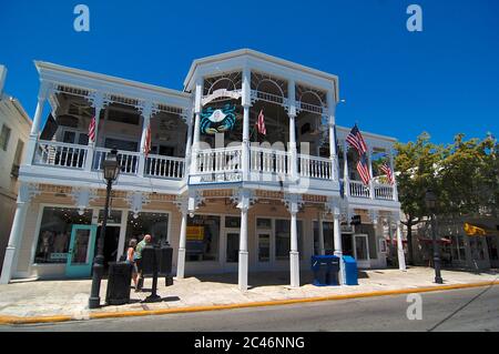 Key West, Florida, USA - 6 Aprile 2009 : Bella casa di legno situata a Key West, Stati Uniti d'America Foto Stock