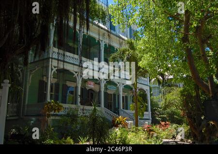 Key West, Florida, USA - 6 Aprile 2009 : Vista della bella casa del Dr. Joseph Y. Porter situata a Key West, Florida Foto Stock