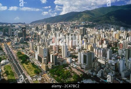 CARACAS, VENEZUELA - skyline del centro densamente popolato Caracas. Foto Stock