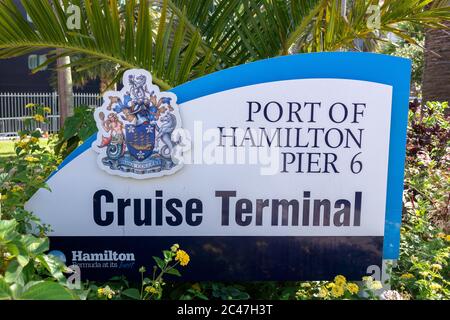 Porto di Hamilton Molo 6 Terminal Crociere Front Street Hamilton Bermuda Foto Stock