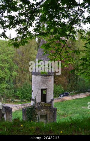 Bellissimo scatto di Pierrefonds castello in Picardie, Francia Foto Stock