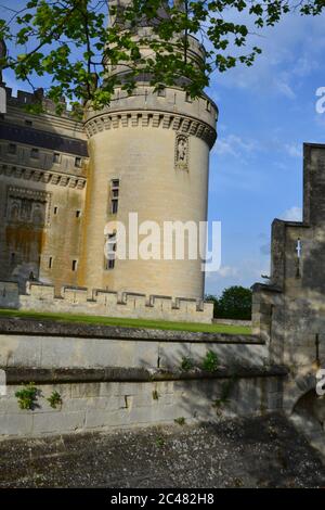 Bellissimo scatto di Pierrefonds castello in Picardie, Francia Foto Stock