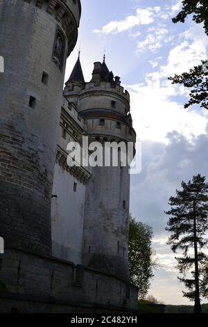 Bellissimo scatto di Pierrefonds Castello in Picardie, Francia Foto Stock