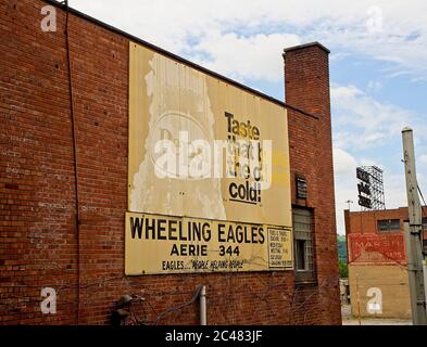 Cartello per Wheeling Eagles club a Wheeling, WV USA Foto Stock