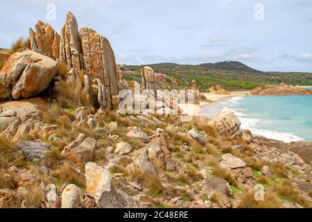 Costa al Emita su Flinders Island Foto Stock