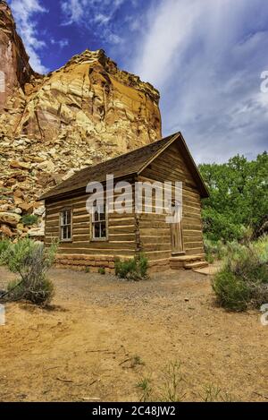 Storica scuola di Fruita, vicino al Capitol Reef National Park Foto Stock