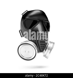 Maschera gas. illustrazione del rendering 3d Foto Stock