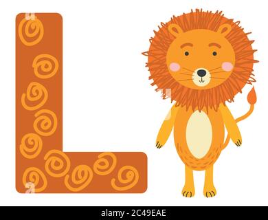 illustrazione dell'alfabeto animale isolato. Illustrazione Vettoriale