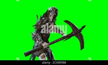 Negromante, rendering del modello 3D sullo sfondo Foto Stock