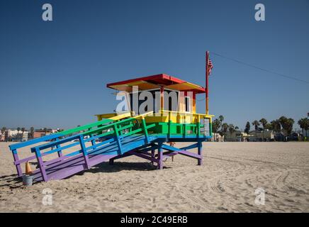 La Torre Lifeguard di Venezia Pride Foto Stock