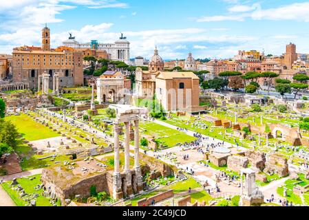 Foro Romano, Foro Romano Latino, cenre più importante dell'antica Roma, Italia. Foto Stock