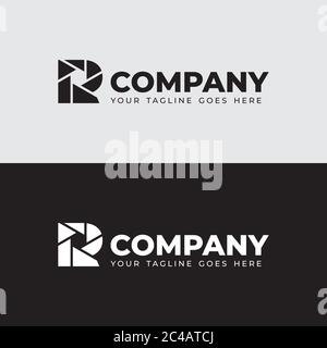 logo di lettera r fotografia eps vettoriale Illustrazione Vettoriale