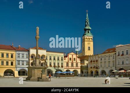 Masarykovo namesti a Nový Jičín, Moravskoslezský kraj, Repubblica Ceca Foto Stock