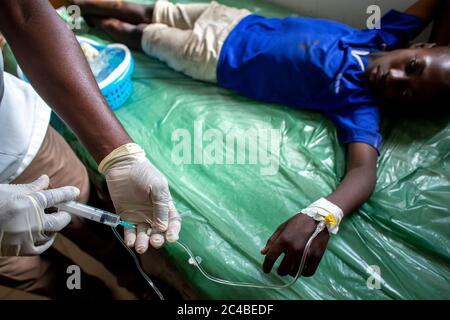 Centro sanitario gestito da una ong cattolica a dapaong, togo Foto Stock