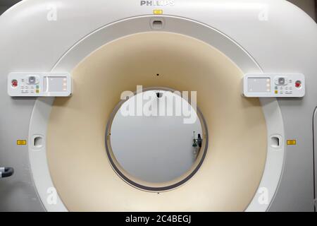 Scanner RM in ospedale Foto Stock