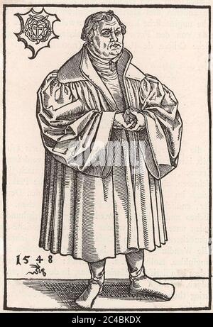 MARTIN LUTERO (1483-1546) leader protestante tedesco Foto Stock