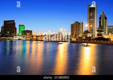 Skyline sul lungomare di Corpus Christi, Texas, Stati Uniti Foto Stock