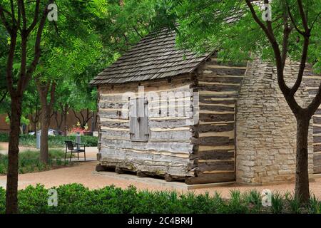 John Neely Bryan cabina, Dallas, Texas, Stati Uniti d'America Foto Stock