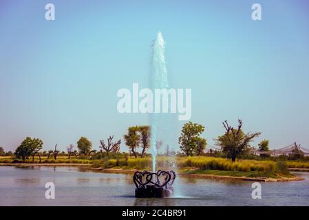 Love Lake, al Qudra Emirati Arabi Uniti Desktop Foto Stock